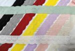 Self embroidered hakoba lace
