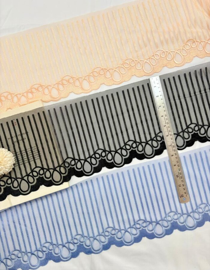 Smart Stripes net lace - 3 shades - Image 2