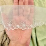 Cream Floral net