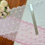 2 sided Floral cutwork net (Mildly Stretchable)