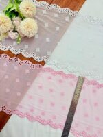 2 sided Floral cutwork net (Mildly Stretchable) - Image 2