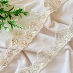 Mini roses net with glitter embroidery