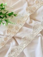 Mini roses net with glitter embroidery