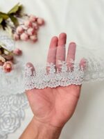One sided roses net - silver highlight - Image 3