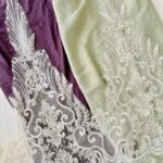 23 inch wide crown with sequins in cream