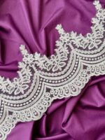 Scallops sequins cord in white