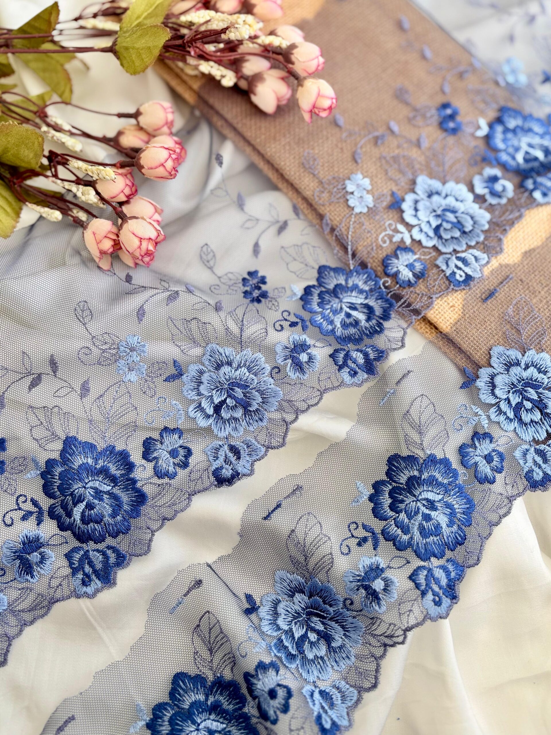 Floral net lace Pairs – 3 (Big and Small)