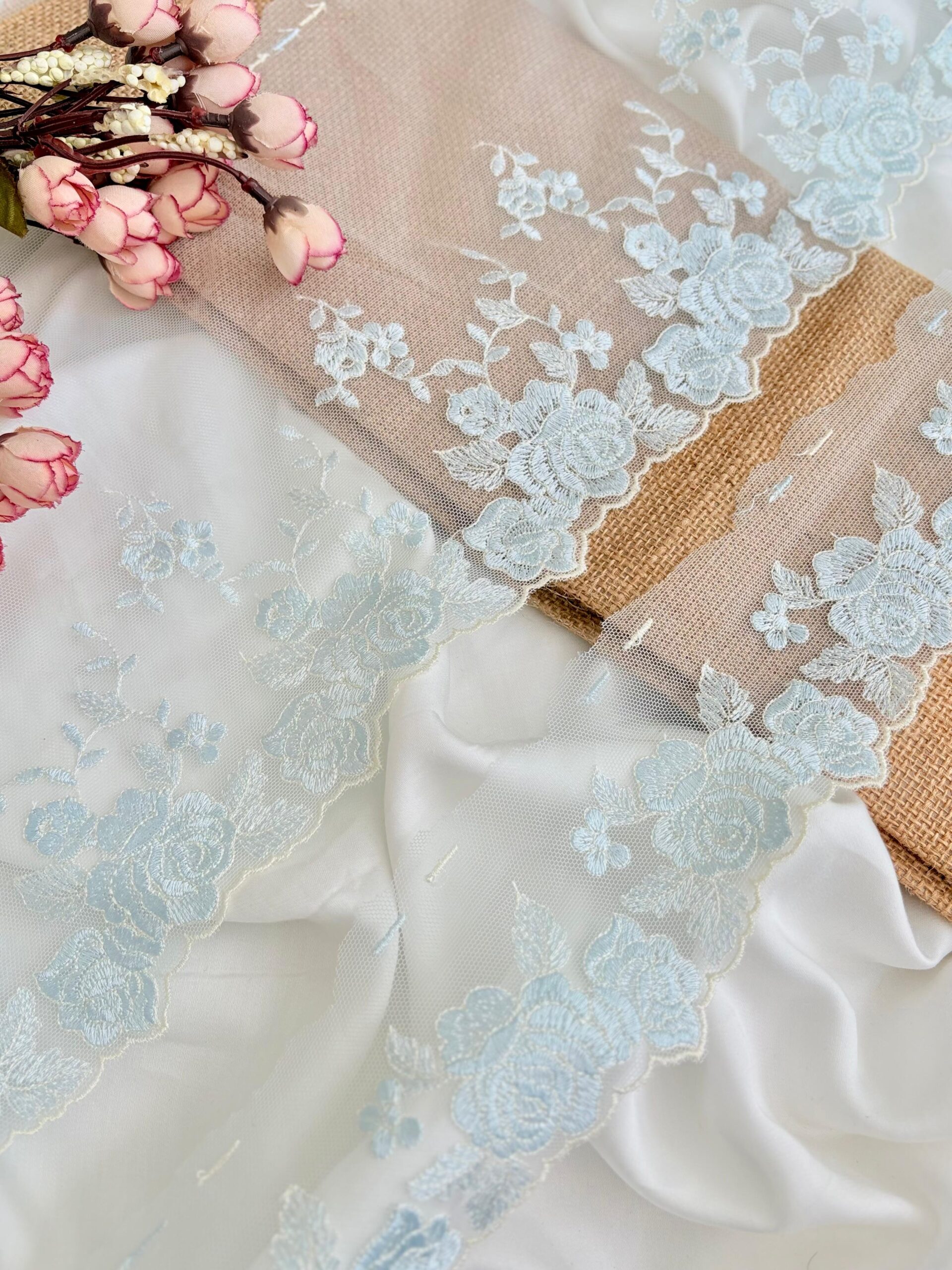 Floral net lace Pairs – 2 (Big and Small)
